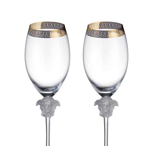 versace replica wine glasses|Versace medusa drinking glasses.